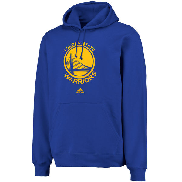  Men Golden State Warriors Logo Pullover Hoodie Sweatshirt Royal